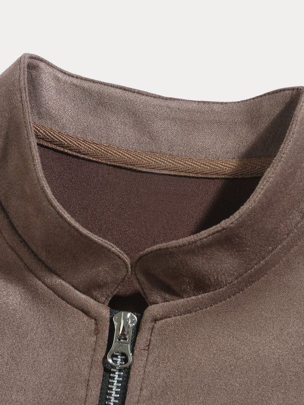 Chaqueta Ante Ocio Clásica Cómoda