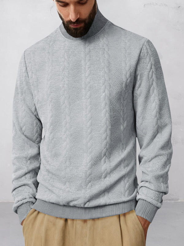 Sudadera Cuello Alto Jacquard Casual