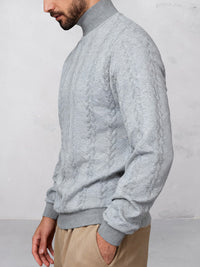 Sudadera Cuello Alto Jacquard Casual