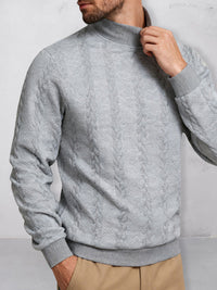 Sudadera Cuello Alto Jacquard Casual