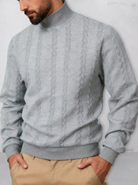 Sudadera Cuello Alto Jacquard Casual