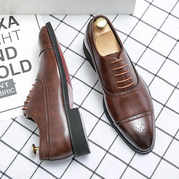 Oxford Royal Brogue · Zapatos de Cuero con Picados