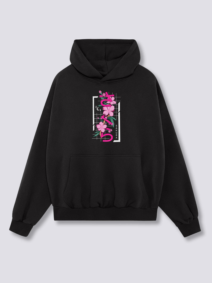 Estampado Frontal - Sakura Sudadera con Capucha