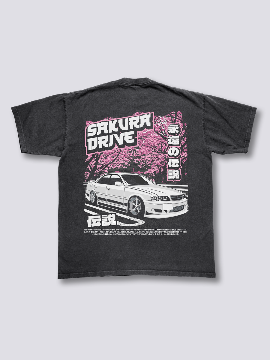 Sakura Conducción Camiseta Vintage