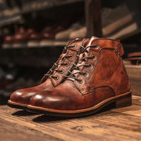 Fanum · Botas Retro de Punta Redonda para Hombre