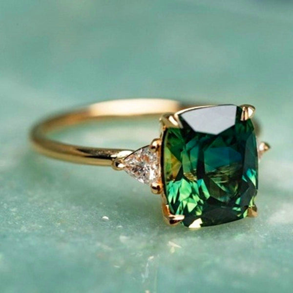Zircón Verde · Anillo con Zircón Verde en Oro