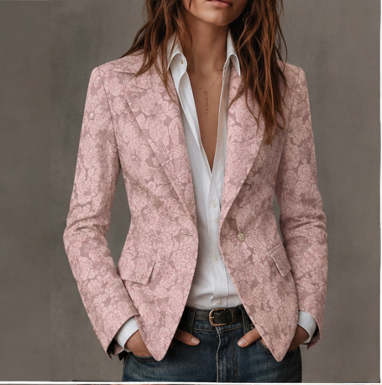 Estelle | Blazer entallado de jacquard estilo cachemira