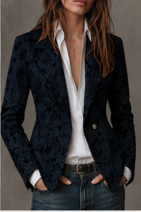 Estelle | Blazer entallado de jacquard estilo cachemira