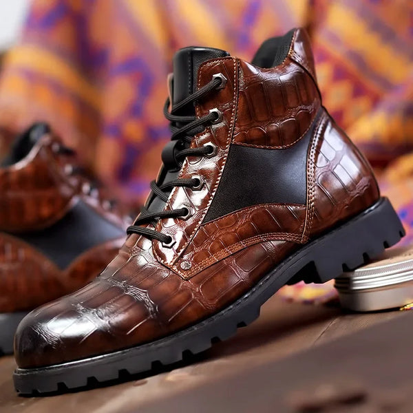 Dante Ferrara · Botas de Cuero Efecto Cocodrilo