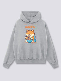Estampado Frontal - Shiba Ramen Sudadera con Capucha