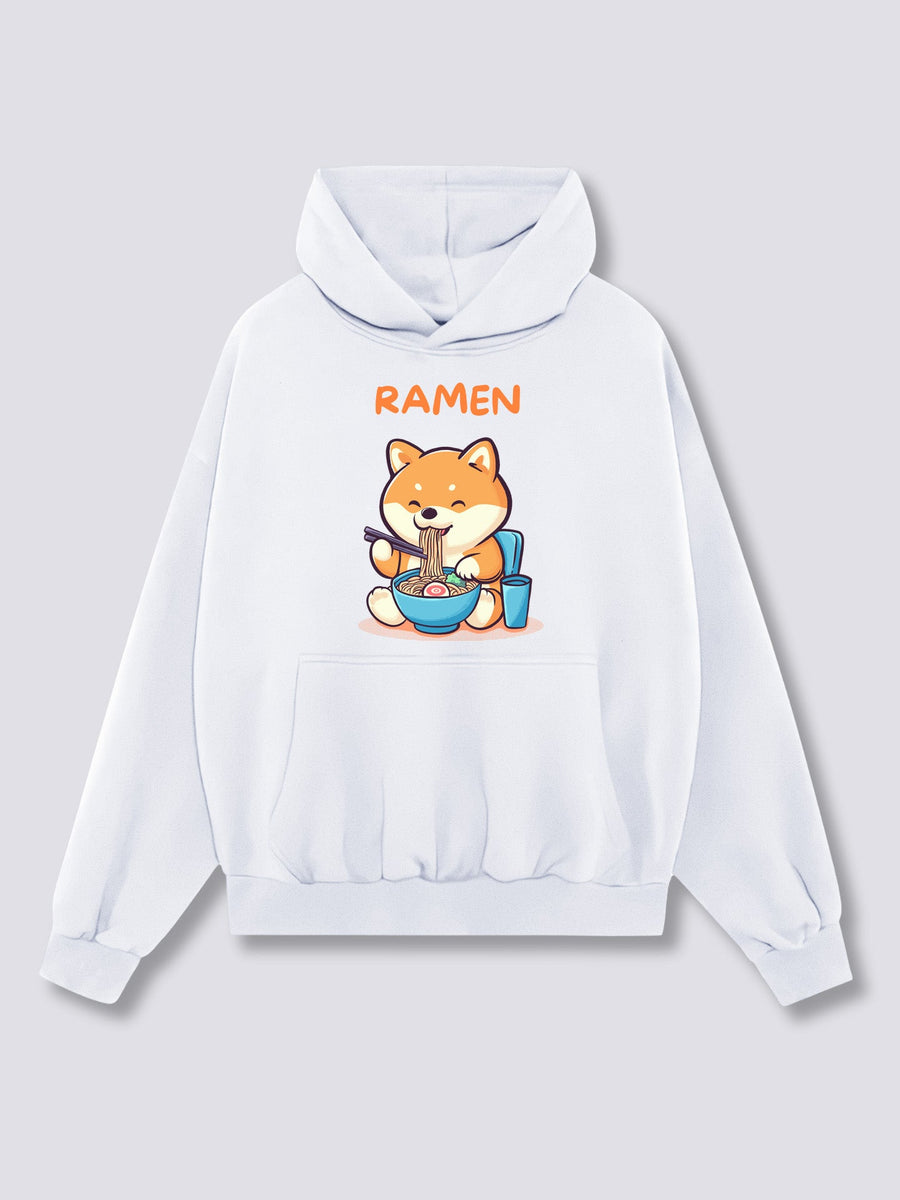 Estampado Frontal - Shiba Ramen Sudadera con Capucha