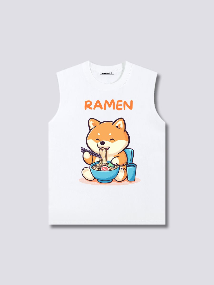 Estampado Frontal - Shiba Ramen Camiseta sin Mangas