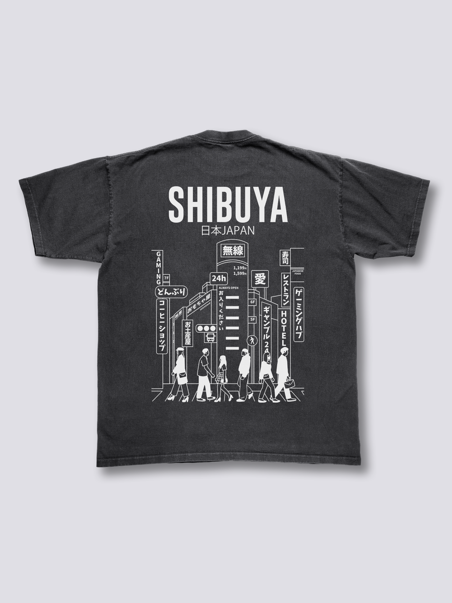Shibuya Ciudad Camiseta Vintage