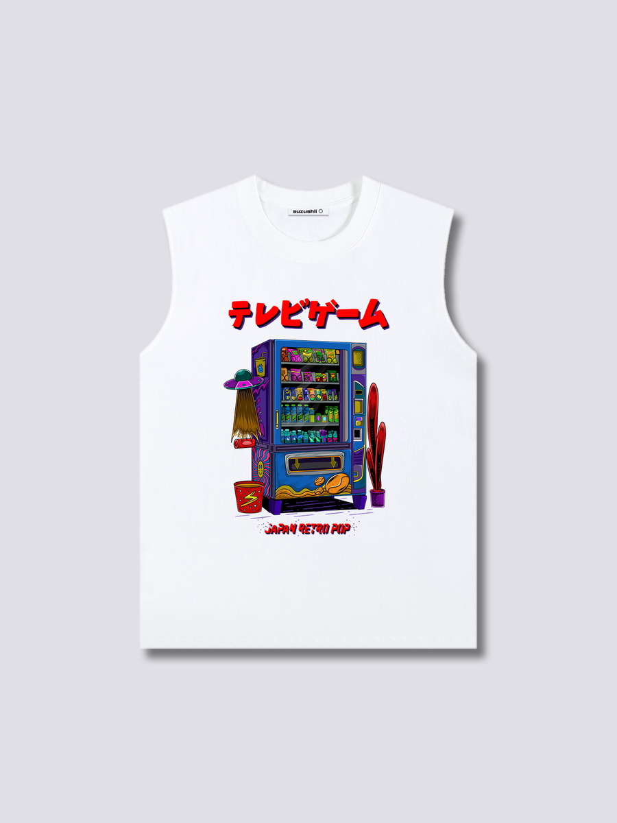 Estampado Frontal - Máquina de Snacks Camiseta sin Mangas