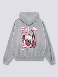 Leche de Fresa Sudadera con Capucha