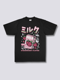 Estampado Frontal - Leche de Fresa Camiseta