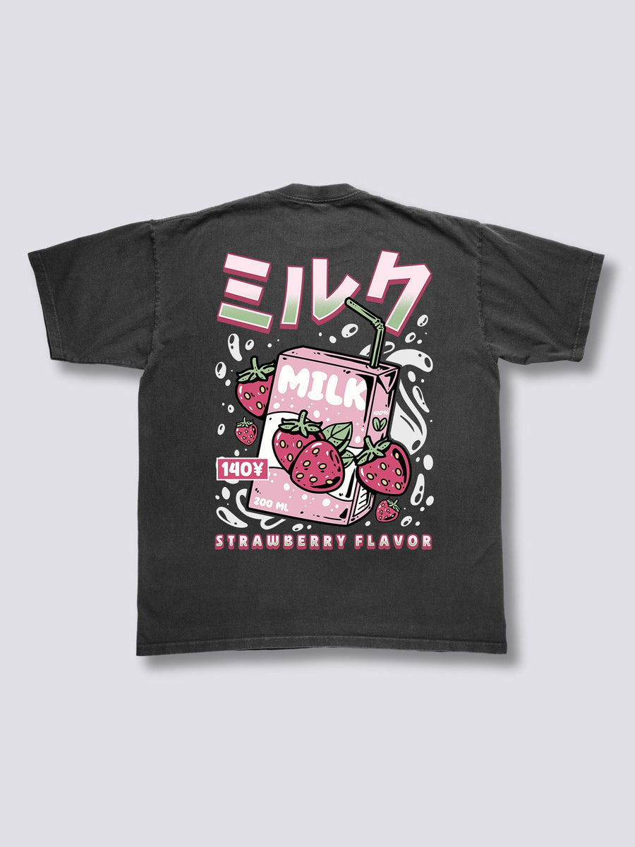 Leche de Fresa Camiseta Vintage