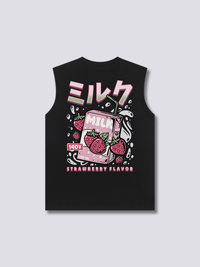Leche de Fresa Camiseta sin Mangas