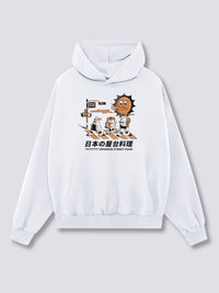 Estampado Frontal - Calle Comida Sudadera con Capucha