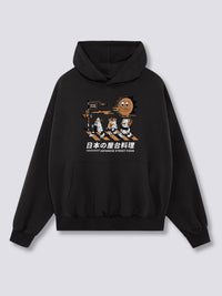 Estampado Frontal - Calle Comida Sudadera con Capucha