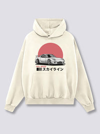 Estampado Frontal - Amanecer Conducción Sudadera con Capucha