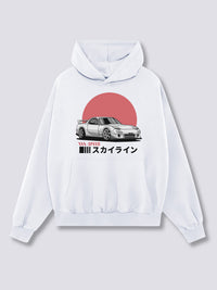 Estampado Frontal - Amanecer Conducción Sudadera con Capucha