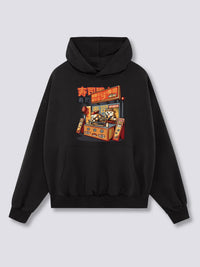 Estampado Frontal - Tienda de Sushi Sudadera con Capucha