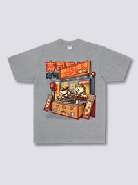Estampado Frontal - Tienda de Sushi Camiseta
