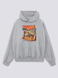 Estampado Frontal - Tienda de Sushi Sudadera con Capucha