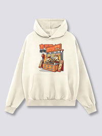Estampado Frontal - Tienda de Sushi Sudadera con Capucha