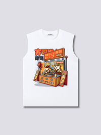 Estampado Frontal - Tienda de Sushi Camiseta sin Mangas