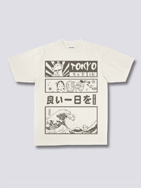 Estampado Frontal - Ola de Tokio Camiseta