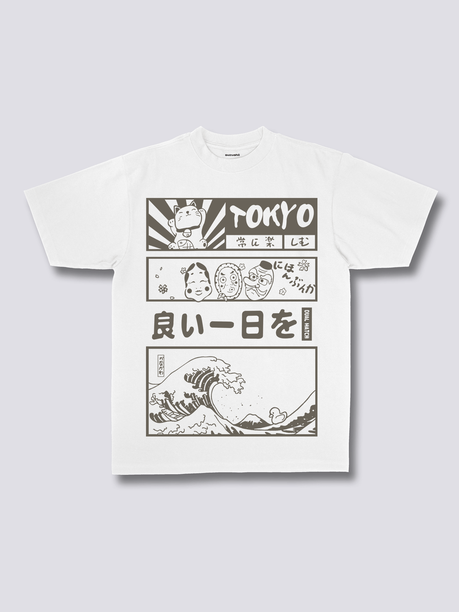 Estampado Frontal - Ola de Tokio Camiseta