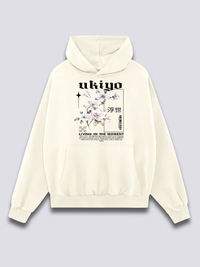 Estampado Frontal - Ukiyo Sudadera con Capucha