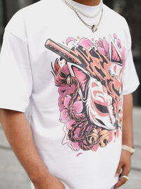 Estampado Frontal - Cazador Kitsune Camiseta