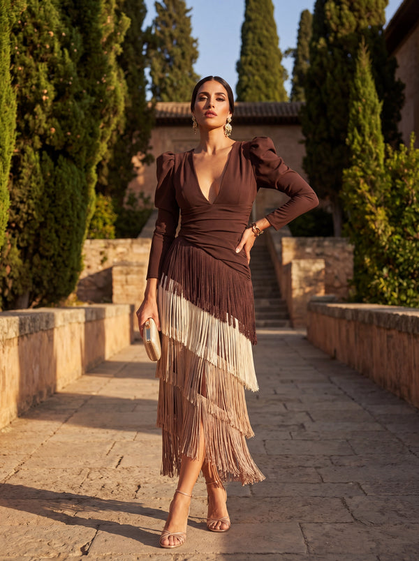 Ronda · Vestido Largo de Flecos