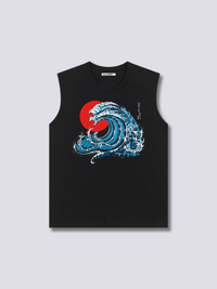 Estampado Frontal - Ondulado Fénix Camiseta sin Mangas