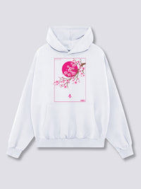 Estampado Frontal - Flor de Primavera Sudadera con Capucha