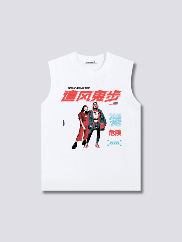 Estampado Frontal - Viento Camiseta sin Mangas