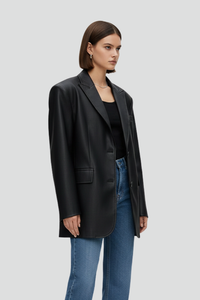 Blazer de mujer con solapa de muesca y cierre frontal™
