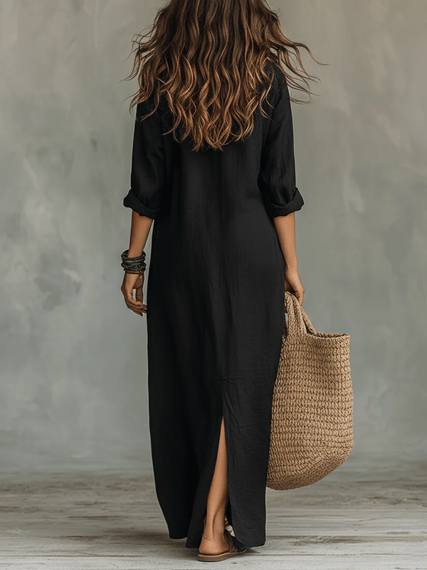 Alessia · Vestido Maxi con Botones