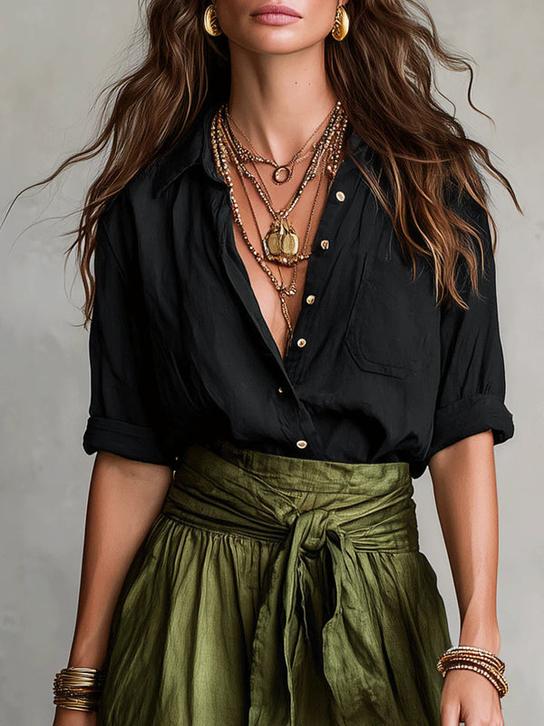 Martina · Vestido Maxi con un Hombro Fluido