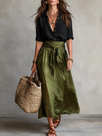Martina · Vestido Maxi con un Hombro Fluido