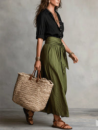 Martina · Vestido Maxi con un Hombro Fluido