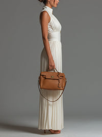 Solange · Mono Blanco de Gasa con Escote en V y Pantalón Palazzo