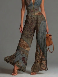 Aliénor · Mono de Gasa con Estampado Étnico Bohemio