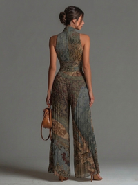 Aliénor · Mono de Gasa con Estampado Étnico Bohemio