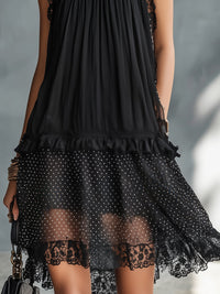 Pauline · Vestido Mini de Lunares con Volantes y Encaje
