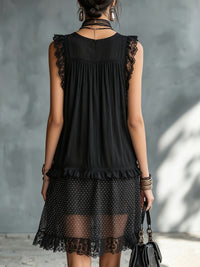 Pauline · Vestido Mini de Lunares con Volantes y Encaje