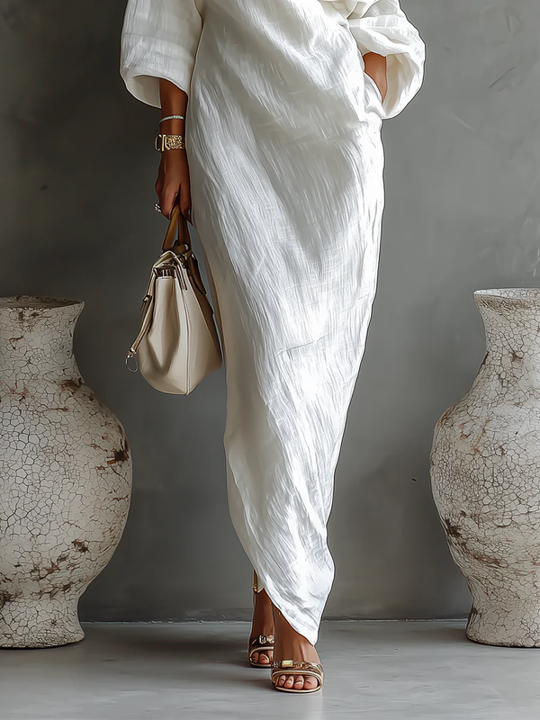 Beatrice · Vestido Maxi con un Hombro Refinado